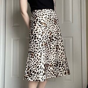 Leopard Print Midi Skirt